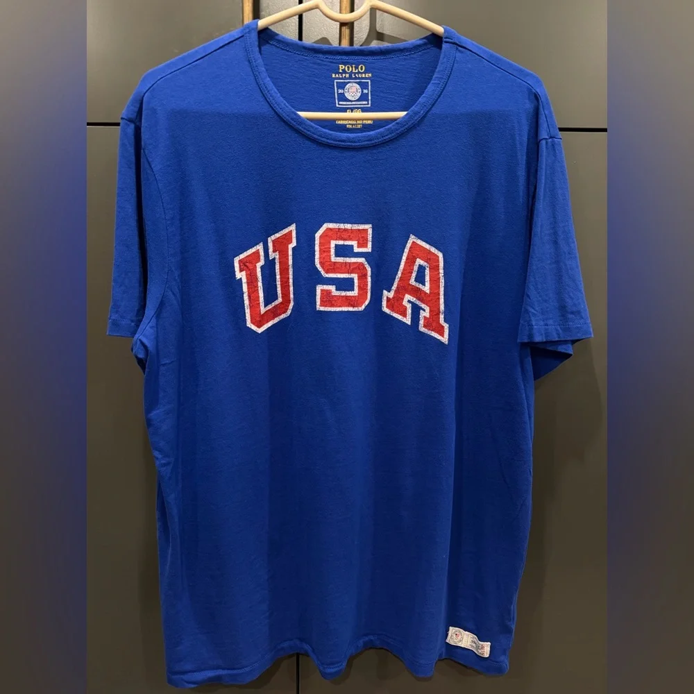 Polo Ralph Lauren Team USA 2016 Olympics T-Shirt Royal Mens Size XL